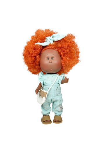 OEM Păpușa Nines D'onil, Mia, cu păr portocaliu creț, afro, cu articulații, cu parfum de vanilie, 30 cm