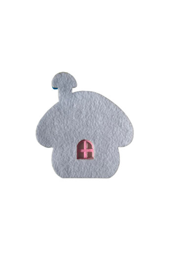 Micostore Felt House, Blue, 14 X 12.5 Cm, ​​1 Pc/set, Art & Craft Accessories For Children