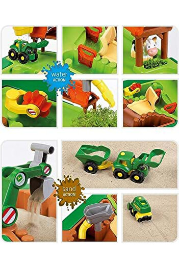 Klein 2 In 1 Water And Sand Play Table - John Deere Farm