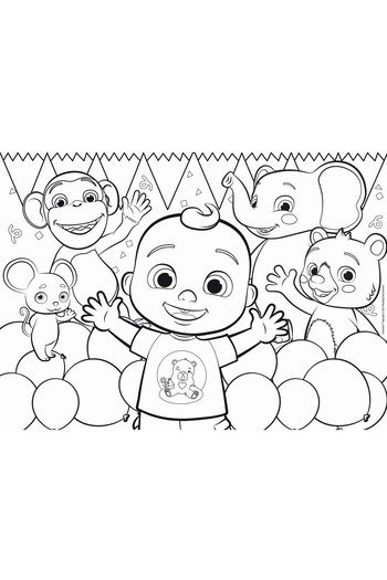 Lisciani Maxi Coloring Puzzle - Cocomelon and Friends (24 PIECES)