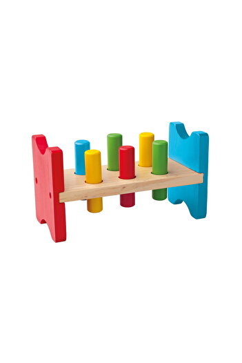Woody Wooden Toy - Hammer With Stand And Shapes