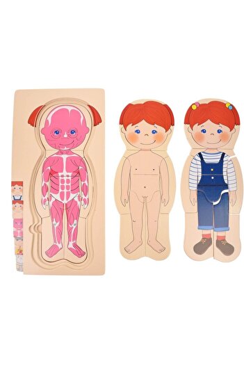 Micostore Wooden Puzzle, In Layers, Human Body Anatomy - Face, Educational Game