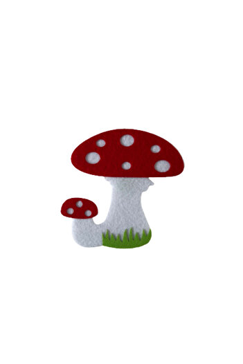 Micostore Felt Mushroom, With Adhesive, 9 X 8.5 Cm, ​​1 Pc/set, Art & Craft Accessories For Children
