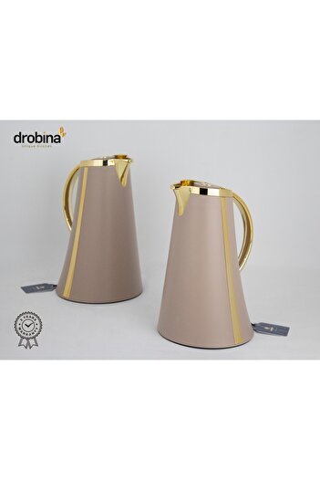 drobina Dropina Luxury Tea and Coffee Thermos Set Brown
