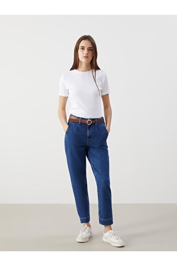 LC Waikiki Pantaloni de damă Mom Fit cu centură în talie - S57786Z8