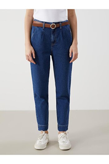 LC Waikiki Pantaloni de damă Mom Fit cu centură în talie - S57786Z8
