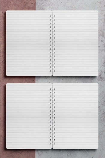 Miona A5 Spiral Hardboard Cover 120 Sheets Ruled School Notebook, Notebook