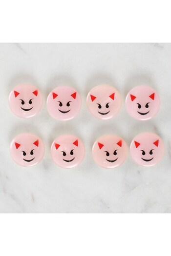 CT STONES Loren Crafts 8-Pack Smiley Face Button - 1023
