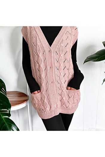 Çeyizcim Pink Knitwear Knit Vest
