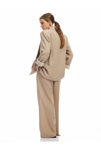 Koton Double Pocket Double Breasted Mink Women's Jacket with Flap 5Sak50003Pw