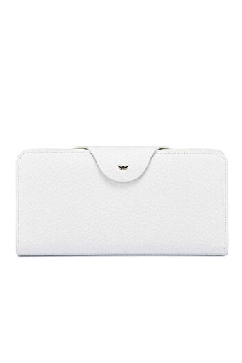 Tergan White Leather Women's Wallet - S1Cb 00005767 -D0A