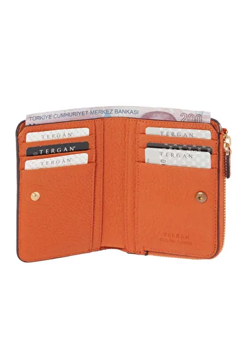 Tergan Orange Leather Women's Wallet - S1Cb 00005812 -J35