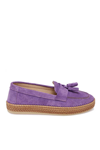 Tergan Lila Hakiki Süet Deri Kadın Espadril - K24I1AY67227-R92