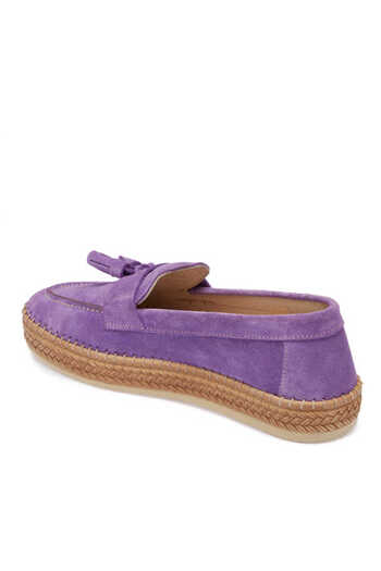 Tergan Lila Hakiki Süet Deri Kadın Espadril - K24I1AY67227-R92