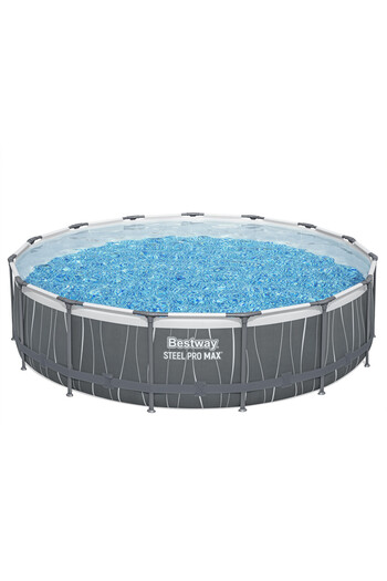 BESTWAY Pool Set Steel Pro Max LED 457x107cm | Includes LED light | Family Pool | Summer Pool