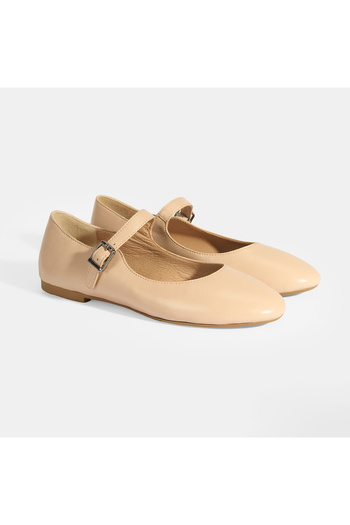 Desa Women's Skin Leather Mary Jane Ballerinas