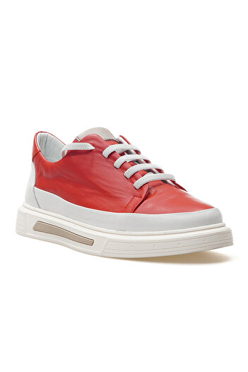 Mammamia Kadın Hakiki Deri Casual Sneaker Ayakkabı 25y D25ya-3525 Z Kırmızı