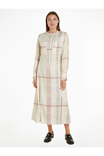 Tommy Hilfiger Women Beige A-Line Dress