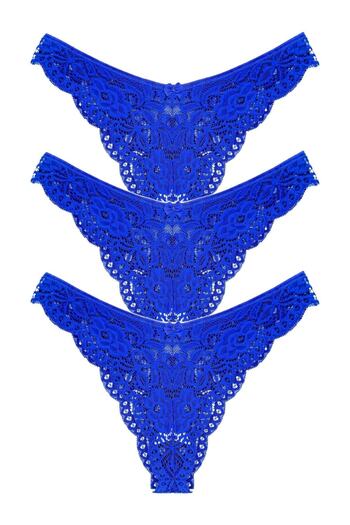 GECKO COLLECTION Gecko Brazilian 3-х частинний комплект жіночих трусиків з мереживом