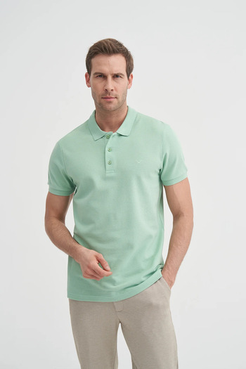 Cazador Caz 4613 Polo Neck Slim Fit Pike Plain Cotton T-Shirt