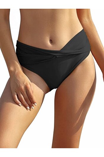 DEEP BEACH Basic Twist Waist Through Λεπτομερές κάτω μέρος μπικίνι
