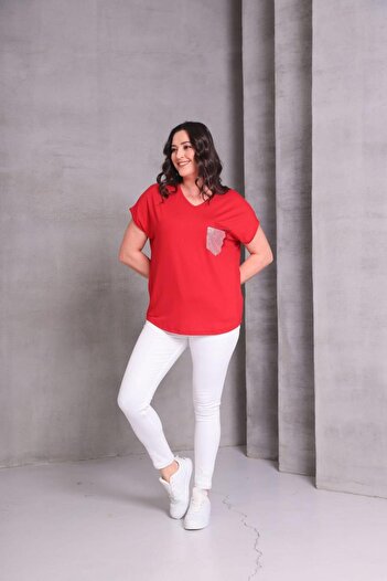 Esina Stone Detailed Viscose Women's Blouse