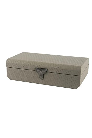 Mikasa Moor Almond Deri Kaplı Kutu 30x17x9 cm