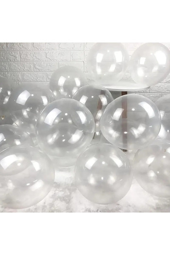 Balon marketi 30Pcs 12 Inch Transparent Balloon Birthday Indoor Balloon