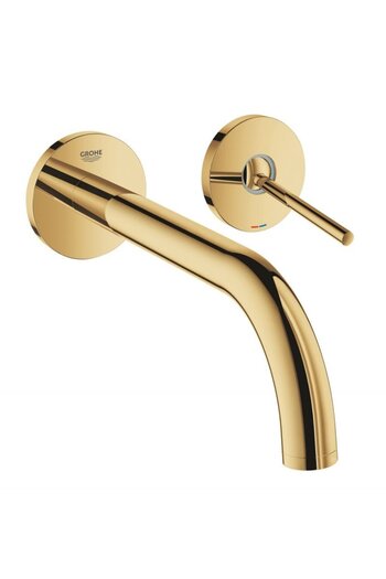 Grohe Baterie lavoar Grohe Atrio 19918GL3, 1/2 inch, montare pe perete, monocomanda, 221 mm, Auriu