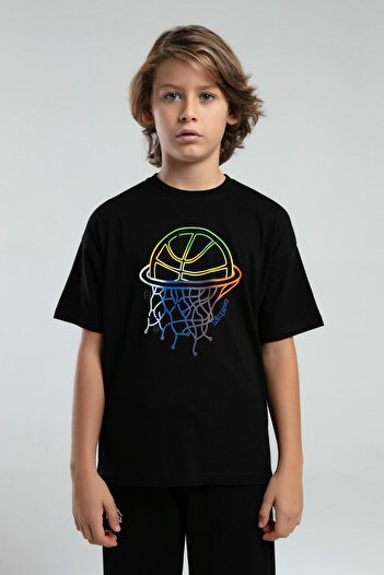 Kappa Boy's Printed Tshirt 5-16 Years Black