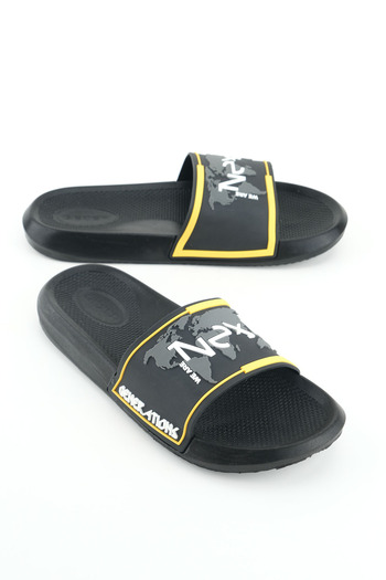 GEZER Men's Summer Pu Suitable for Wet Floor Home Bathroom Garden Pool Slippers