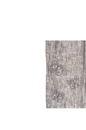 Little Star Girl's Butterfly Embroidered Linen Set
