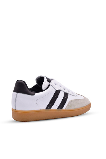 kids A more Madrid Girls and Boys Genuine Leather White Casual Shoes