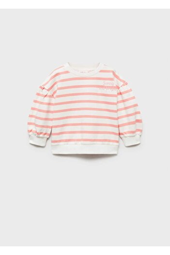 MANGO Baby Embroidered Striped Sweatshirt