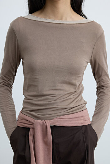 Suud Collection Milky Brown Lindy Blouse
