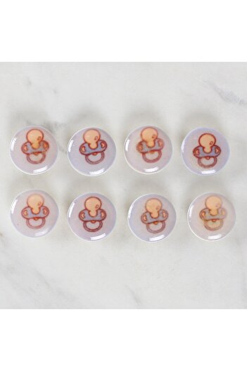 KNC Home Loren Crafts 8 Pack Pacifier Buttons - 1009