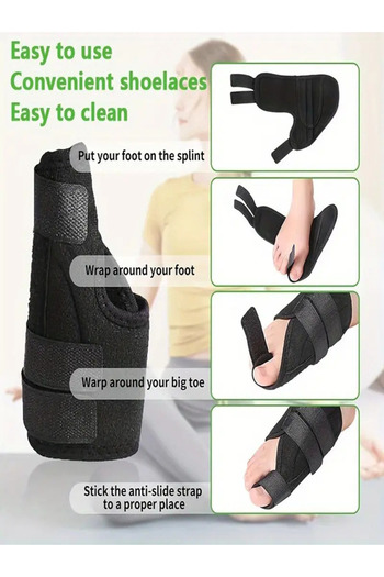 Ankaflex 1 Pair Big Toe Splint Medical Orthopedic Hallux Valgus Night Splint Bunion Protective Foot Splint