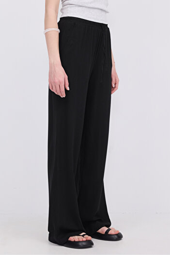 Addax Elastic Waist Tie Front Wide Leg Pants Pn16791-İ13