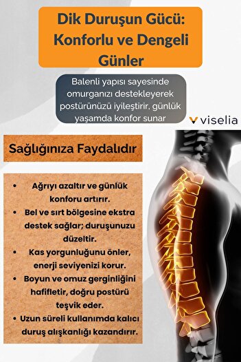 Viselia Dik Duruş Korsesi Omuz Misina Ipli Çelik Balen Bel Korsesi Kamburluk Önleyici Korse Kelebek Model