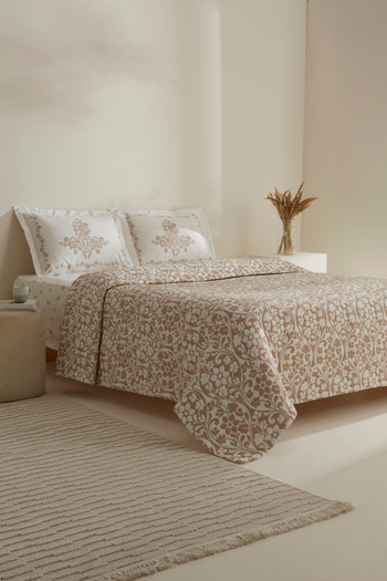 Karaca Home Beige Tiara Bedspread Set Double