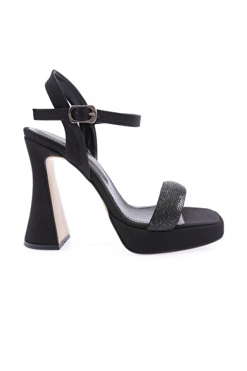 DGN Women's Crystal Stone Banded Thick Heeled Sandals