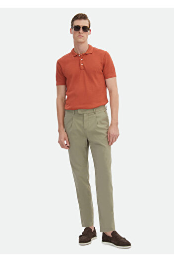 Ramsey Light Green Regular Fit Casual Cotton Blend Pants