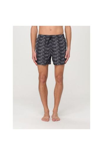 EA7 Men's Ea7 Summer Pattern Waist Tie Black-And-White Sea Shorts 7m 000510   Af13059-Mc085