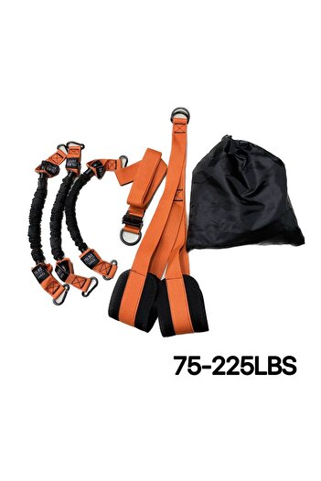 Choice أشرطة سحب مساعدة برتقالية 75-225 رطلاً، حزام مساعدة متعدد الوظائف 75-300 رطل، تدريب القوة