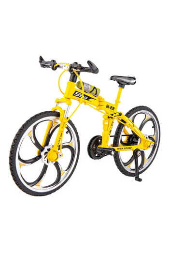 COOYA Finger Racing Bicycle,Mini Dirt Mountain Bike Bicycle Model,Cool Boy Toy (Yellow)
