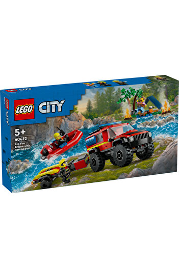 LEGO Set LEGO City - Camion 4X4 si barca de pompieri (60412)