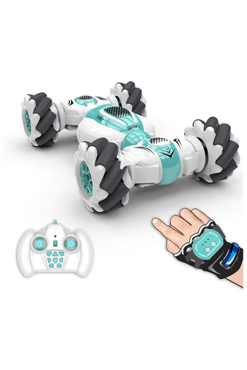 COOYA Gesture Sensing Stunt Car, 2.4GHz 4WD with 360 Flips and Double Sided Rotating for 6-12 Kids, Green