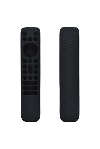 Choice black Silicone Remote Control Cover Case with Lanyard Anti Slip Television Remote Cover All Inclusiv