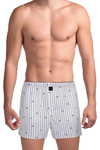 TheDon Το DON Poplin Ανδρικό Boxer Sail Wind με λευκές ρίγες