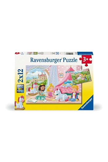 RAVENSBURGER Princess and unicorn puzzle 2x12 pieces